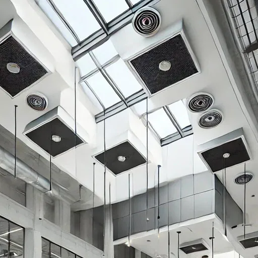 Illustration von RWA-Anlagen im modernen Bürogebäude