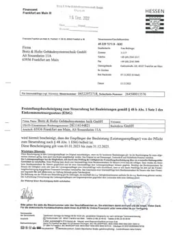 Download PDF-Datei: Freistellungsbescheinigung