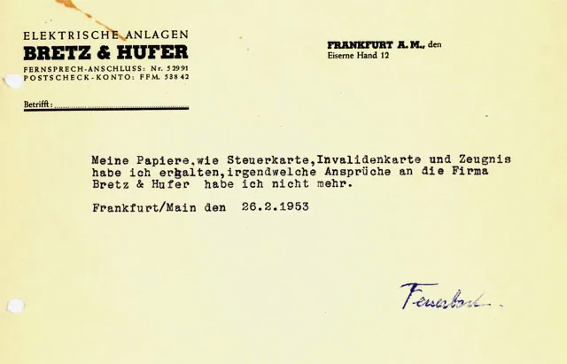 Bescheinigung (1953)